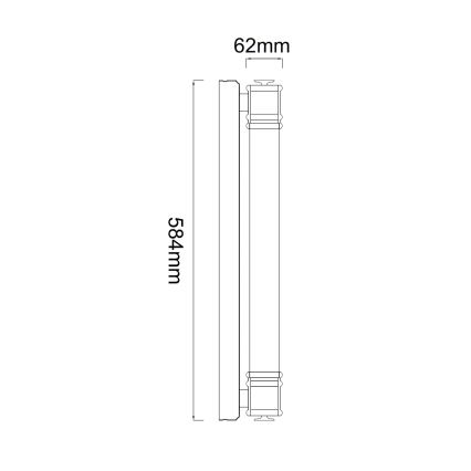 Open Design OR85273 - Vannas istabas spoguļa LED apgaismojums OMI LED/13W/230V 58 cm IP44 melns