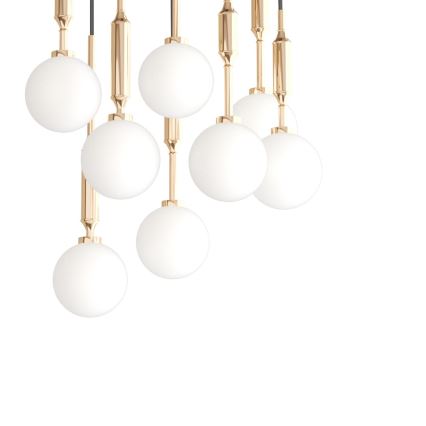 Open Design OR85334 - Zeltaina pakaramā lustra ERO uz troses 8xG9/8W/230V