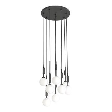 Open Design OR85341 - Pakaramā lampa uz vada ERO 8xG9/8W/230V melna
