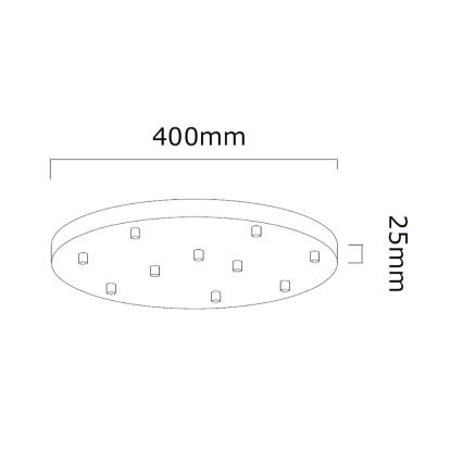 Open Design OR85372 - piekaramā lustra uz troses ERO 10xG9/8W/230V melna