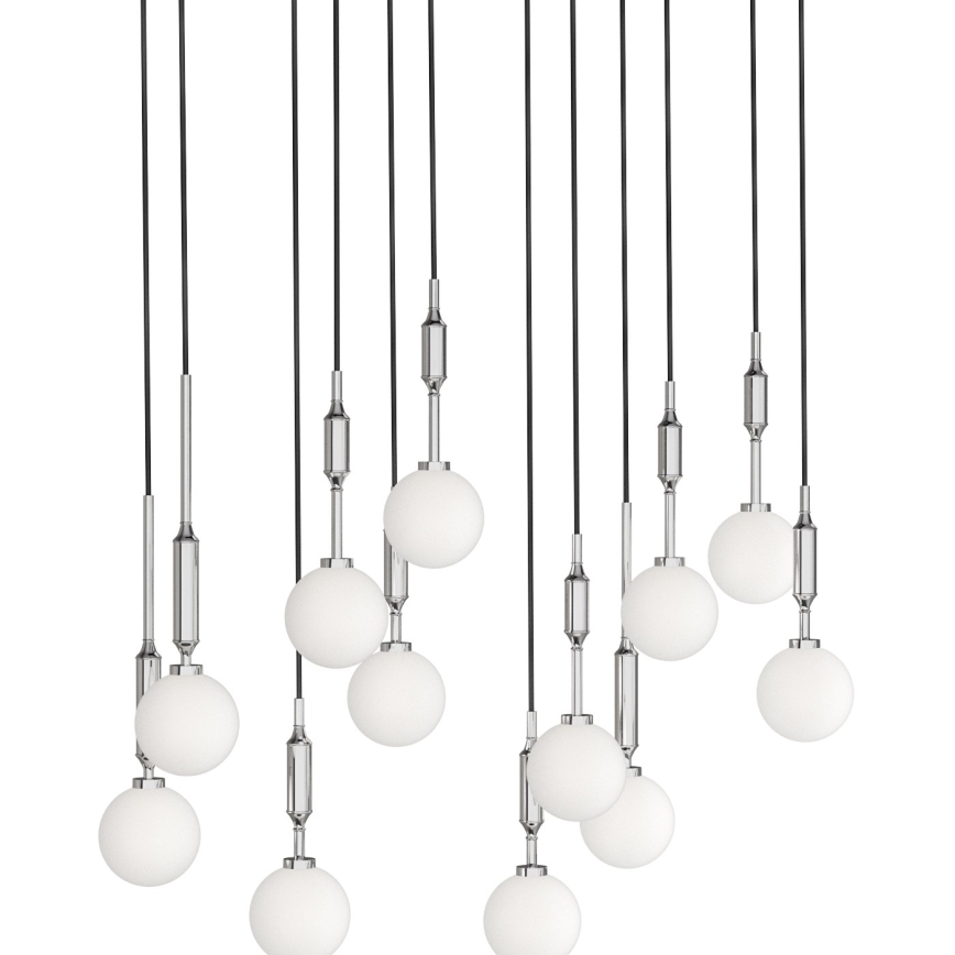Open Design OR85440 - Lustra uz kabeļa ERO 12xG9/8W/230V pulēts hroms