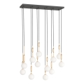 Open Design OR85457 - Pakaramā lustra ERO uz troses 12xG9/8W/230V, zelta krāsa