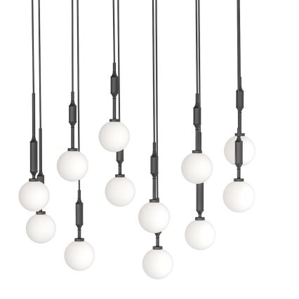 Open Design OR85464 - Lustra uz troses ERO 12xG9/8W/230V melna