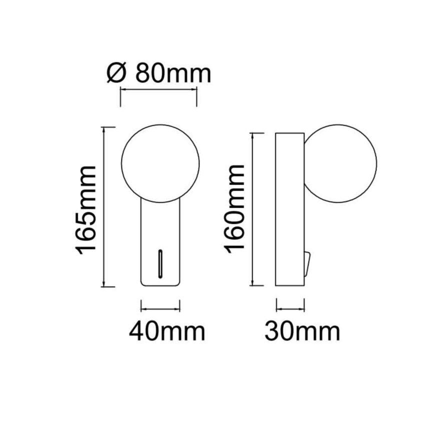 Open Design OR85587 - Sienas gaismeklis BOLETTA 1xG9/8W/230V bēšs