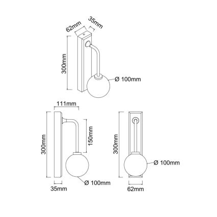 Open Design OR85600 - Sienas gaismeklis vannas istabai ERO 1xG9/9W/230V IP44 misiņš