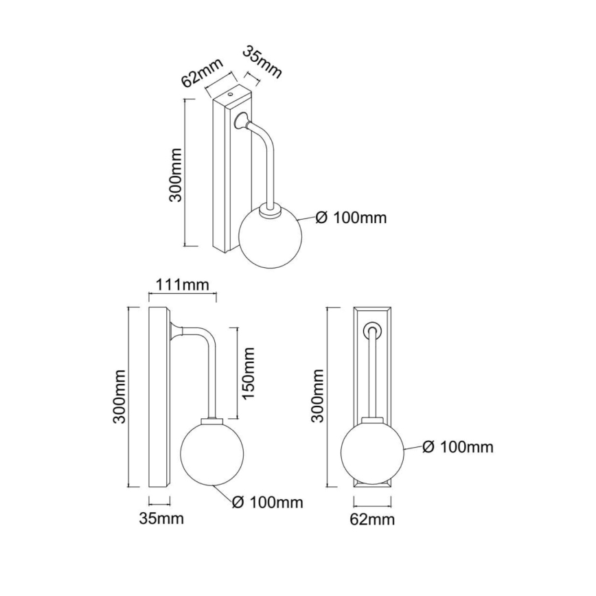 Open Design OR85600 - Sienas gaismeklis vannas istabai ERO 1xG9/9W/230V IP44 misiņš