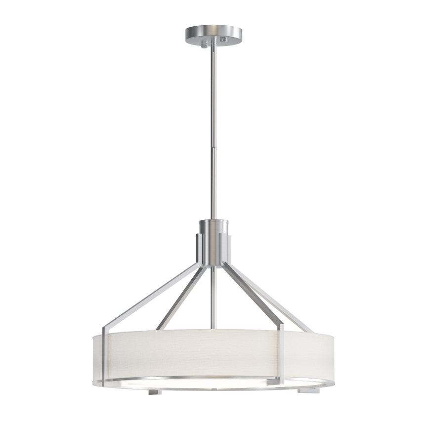 Open Design OR85624 - DORETTO lustra ar stieni, 4×E27/15W/230V, Ø 50 cm, matēts hroms/balta