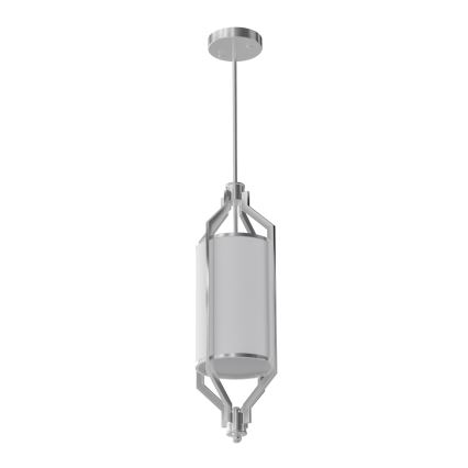 Open Design OR85853 - Griestu lampa uz stieņa ZUNDO 1xE27/15W/230V matēts hroms/balts