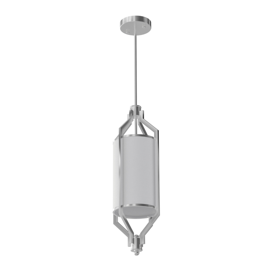 Open Design OR85853 - Griestu lampa uz stieņa ZUNDO 1xE27/15W/230V matēts hroms/balts
