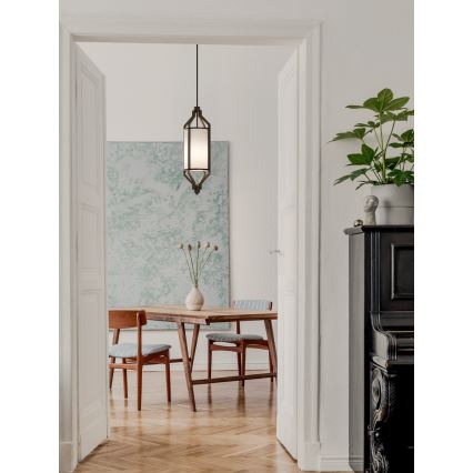 Open Design OR85877 - Griestu lampa uz stieņa ZUNDO 1xE27/15W/230V brūna/bēša