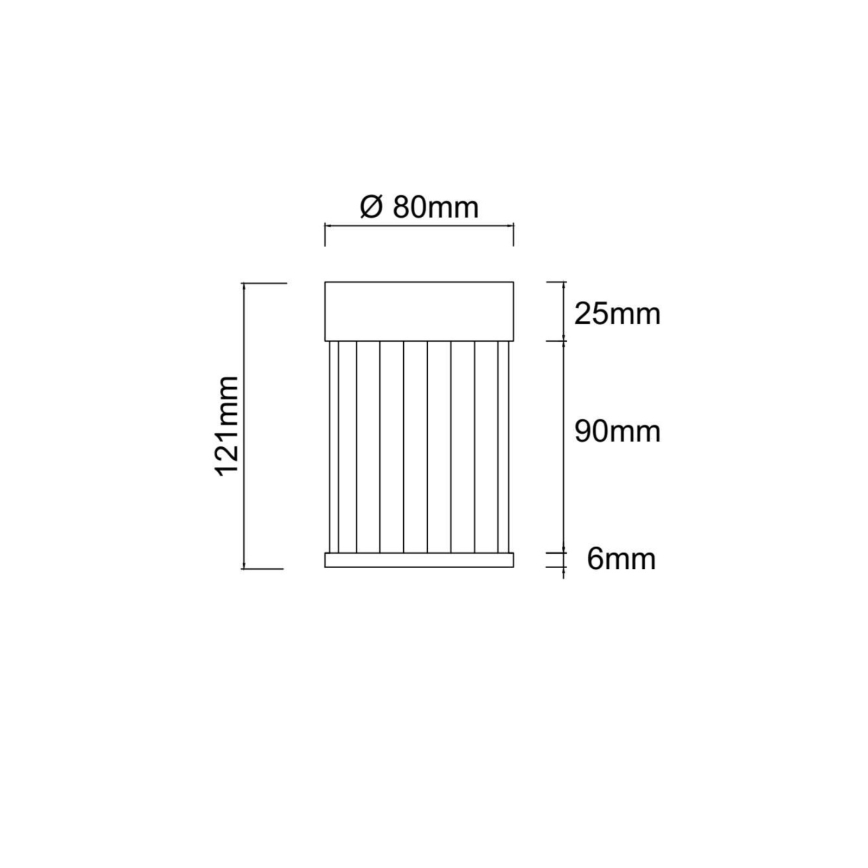 Open Design OR86102 - FIATTO virziena gaismeklis 1xG9/8W/230V melns