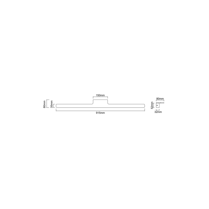 Open Design OR86157 - LUCE LED spoguļa apgaismojums vannas istabai, 12W/230V, 3000/4500/6500K, 91,5 cm, IP44, spīdīgs hroms