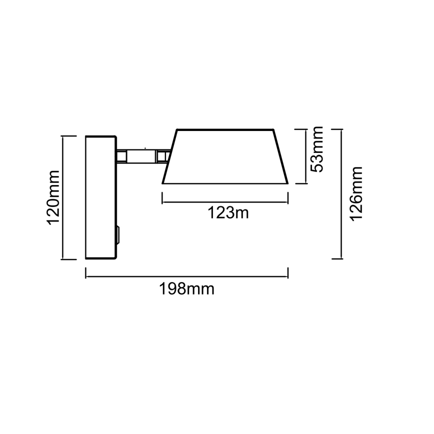 Open Design OR86522 - LED sienas lampa TIMO LED/6W/230V 3000/4500/6500K melna