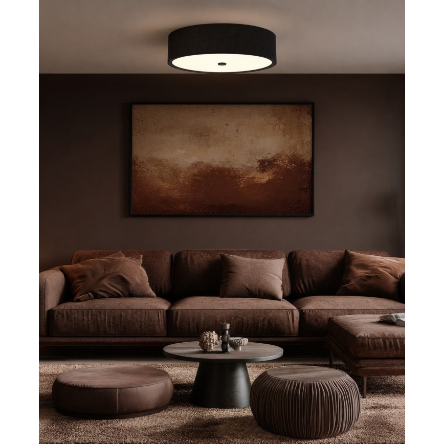 Open Design OR86584 - Griestu gaismeklis ZALINDRO 4xE27/15W/230V Ø 54,5 cm melns