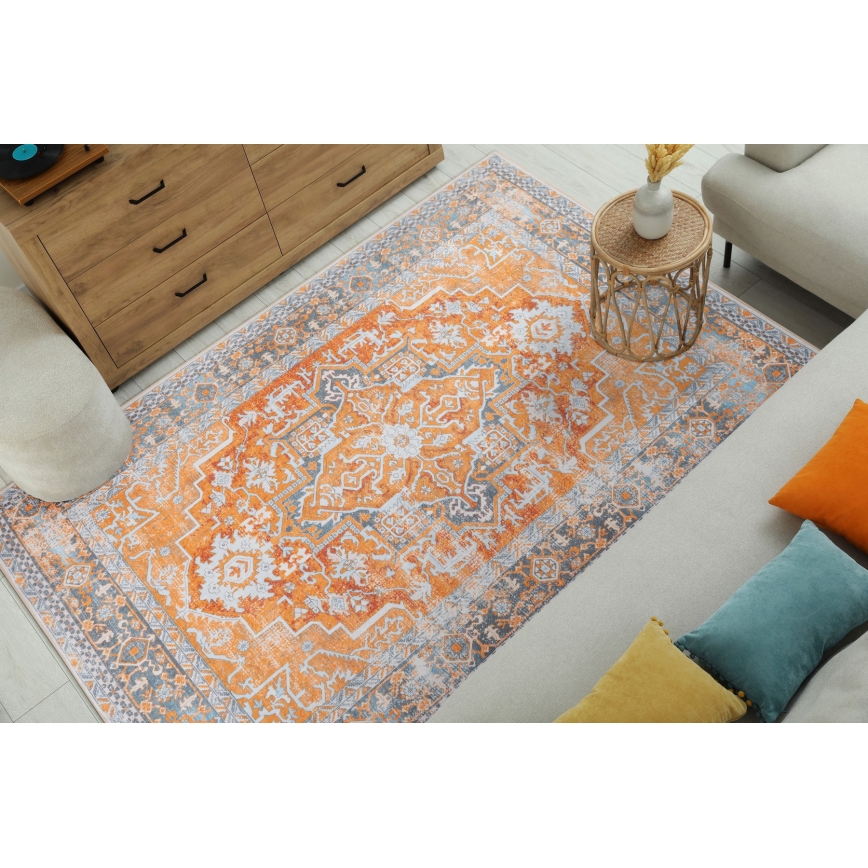 Orientālais paklājs DOVE-VINTAGE 160x220 cm 2600 g/m2 oranžs