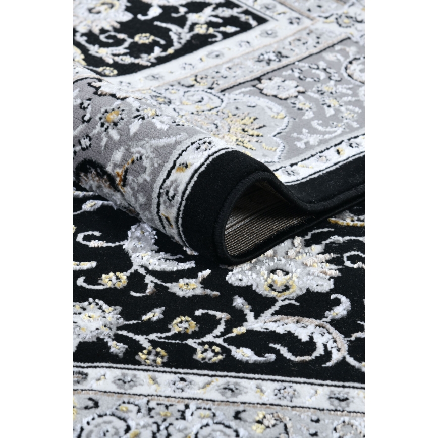 Orientālais paklājs GRECE 120x170 cm 2150 g/m² melns/pelēks/balts