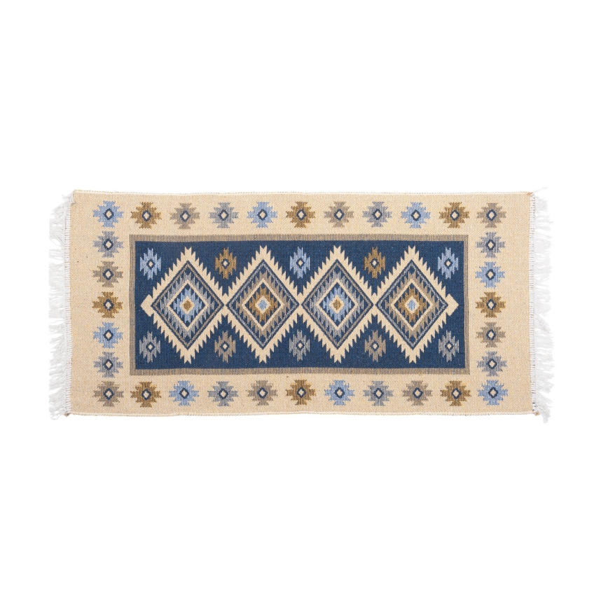 Orientālais paklājs KILIM 80x150 cm zils
