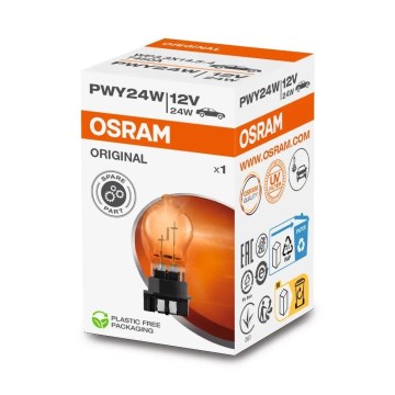 Oriģinālā auto spuldze WP3.3X14.5-4 PSX PWY24W/24W/12V - Osram