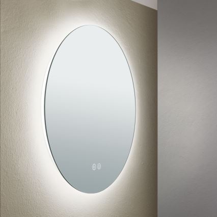 LED Vannas istabas sienas spogulis ar fona apgaismojumu FOCUS LED/18W/230V 3000/4200/6000K d. 45 cm IP44