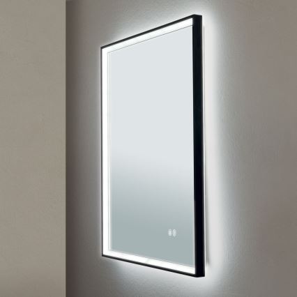 LED Vannas istabas apsildāms sienas spogulis ar fona apgaismojumu FRAME LED/48W/230V 3000/4000/6000K 60x45 cm IP44