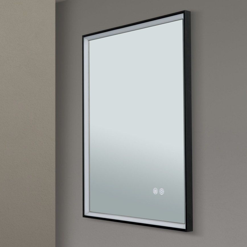 LED Vannas istabas apsildāms sienas spogulis ar fona apgaismojumu FRAME LED/48W/230V 3000/4000/6000K 60x45 cm IP44