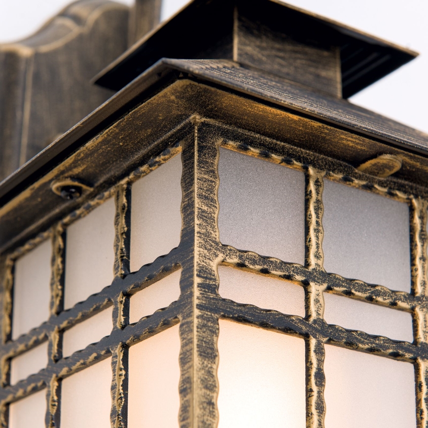 Āra sienas lampa KIKO 1xE27/11W/230V IP44 bronza/patina