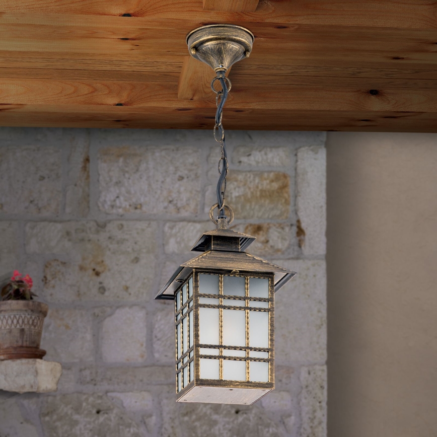 Āra piekarama lampa KIKO 1xE27/11W/230V IP44 bronza/patina