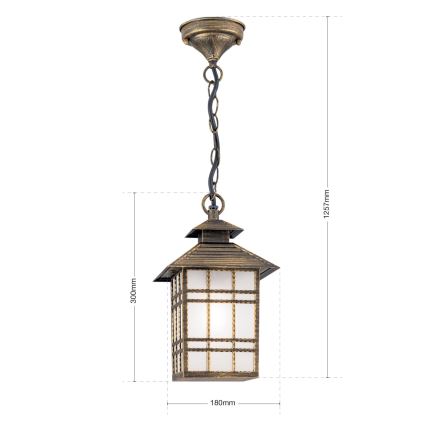 Āra piekarama lampa KIKO 1xE27/11W/230V IP44 bronza/patina