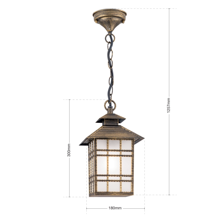 Āra piekarama lampa KIKO 1xE27/11W/230V IP44 bronza/patina