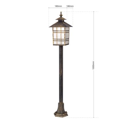 Āra lampa KIKO 1xE27/11W/230V IP44 bronza/patina