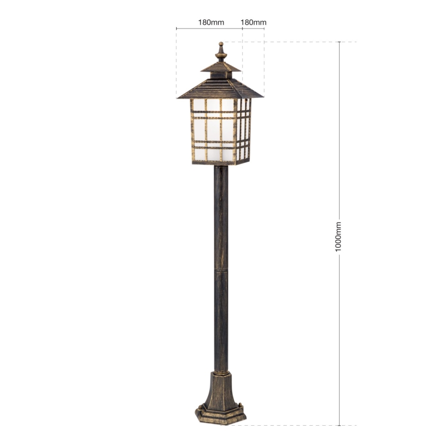 Āra lampa KIKO 1xE27/11W/230V IP44 bronza/patina