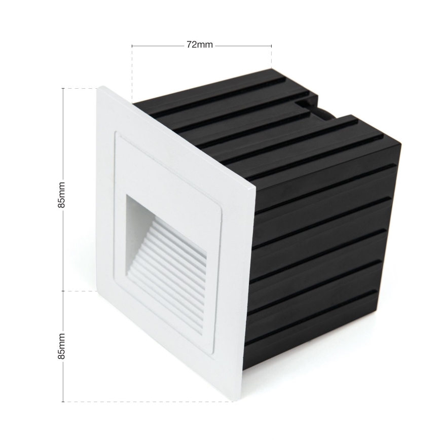 LED Iebūvēta lampa LORO LED/2W/230V IP65 balta