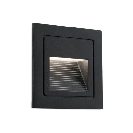 LED Iebūvēta lampa LORO LED/2W/230V IP65 melna