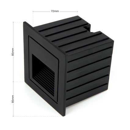 LED Iebūvēta lampa LORO LED/2W/230V IP65 melna
