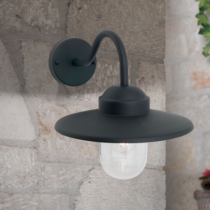 Āra sienas lampa EDWARD 1xE27/60W/230V IP44 antracīta