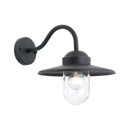 Āra sienas lampa EDWARD 1xE27/60W/230V IP44 melna