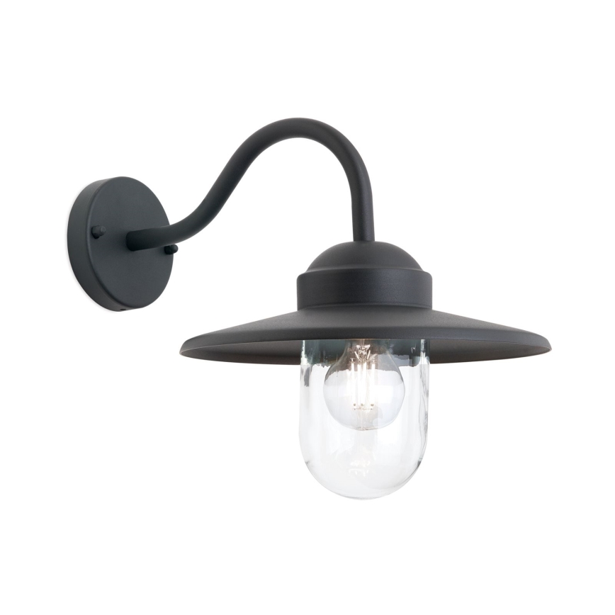 Āra sienas lampa EDWARD 1xE27/60W/230V IP44 melna