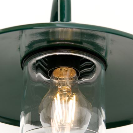 Āra sienas lampa EDWARD 1xE27/60W/230V IP44 zaļa