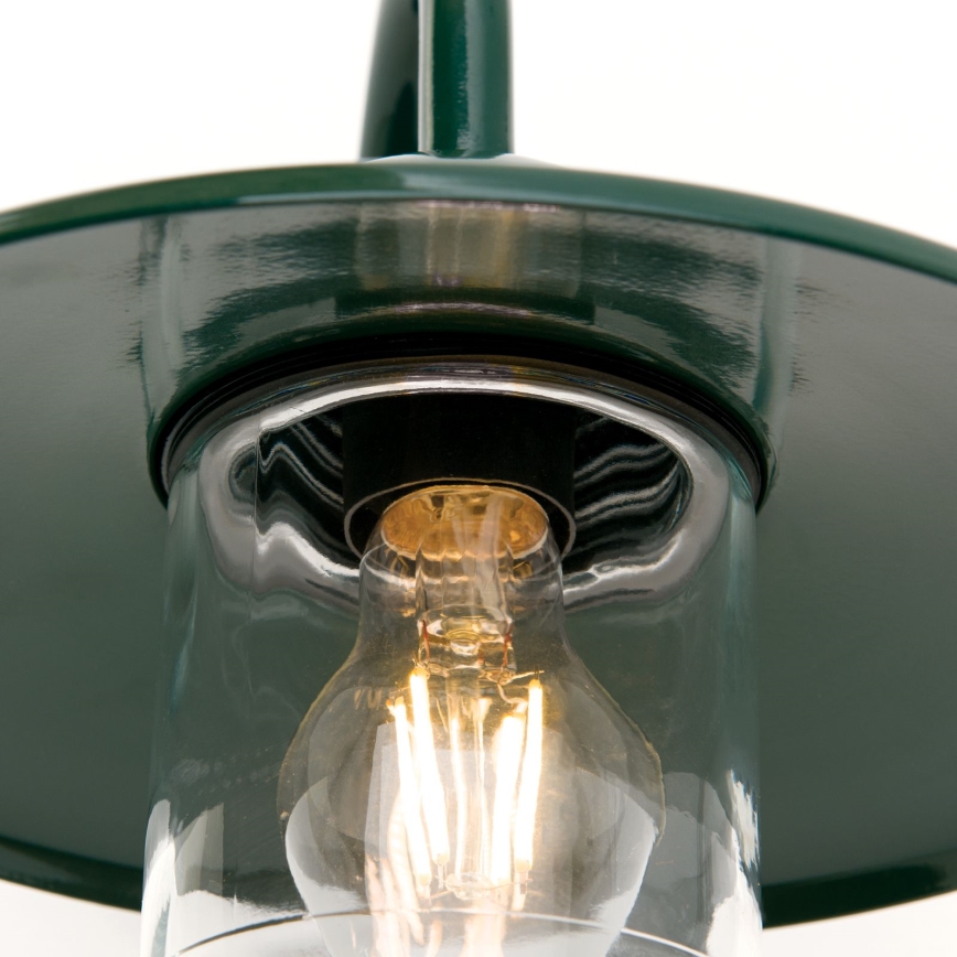 Āra sienas lampa EDWARD 1xE27/60W/230V IP44 zaļa