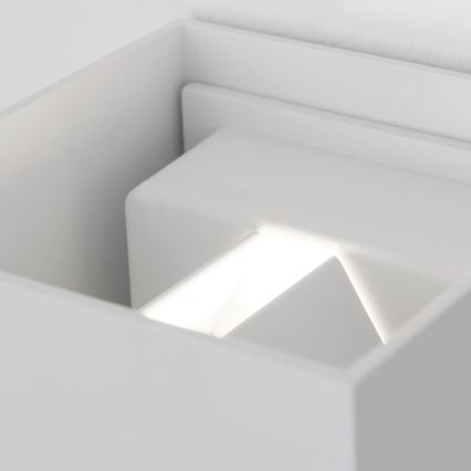 LED Āra sienas lampa ar kustības un krēslas sensoru CUBE-S LED/13W/230V IP54 balta