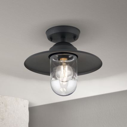Pieliekama āra lustra EDWARD 1xE27/60W/230V IP44 melna