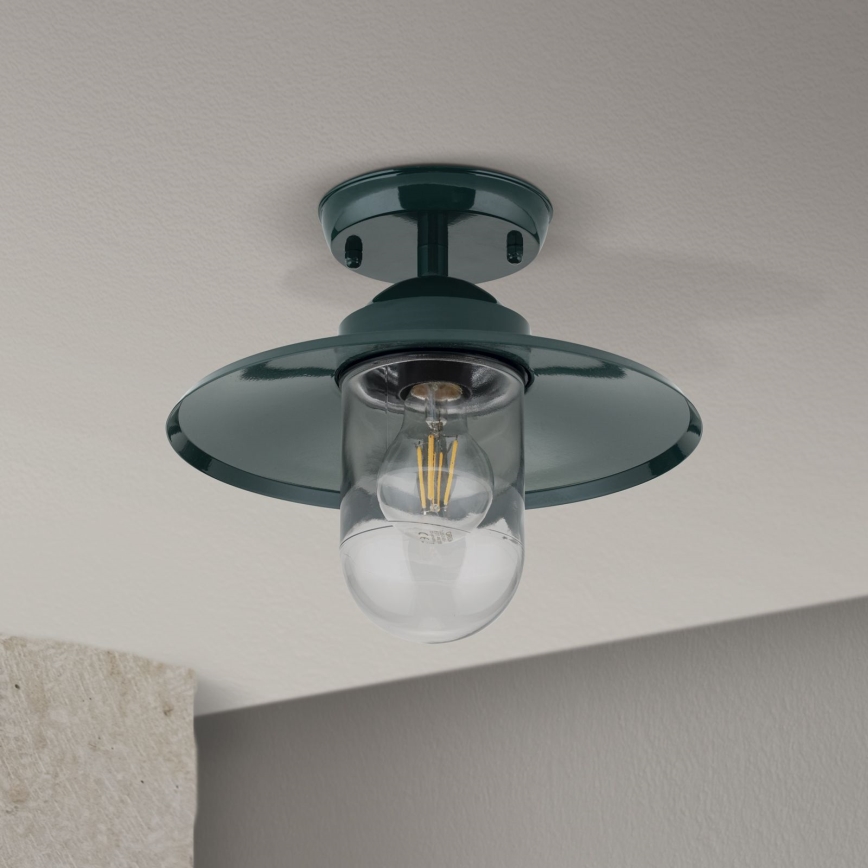 Pieliekama āra lustra EDWARD 1xE27/60W/230V IP44 zaļa