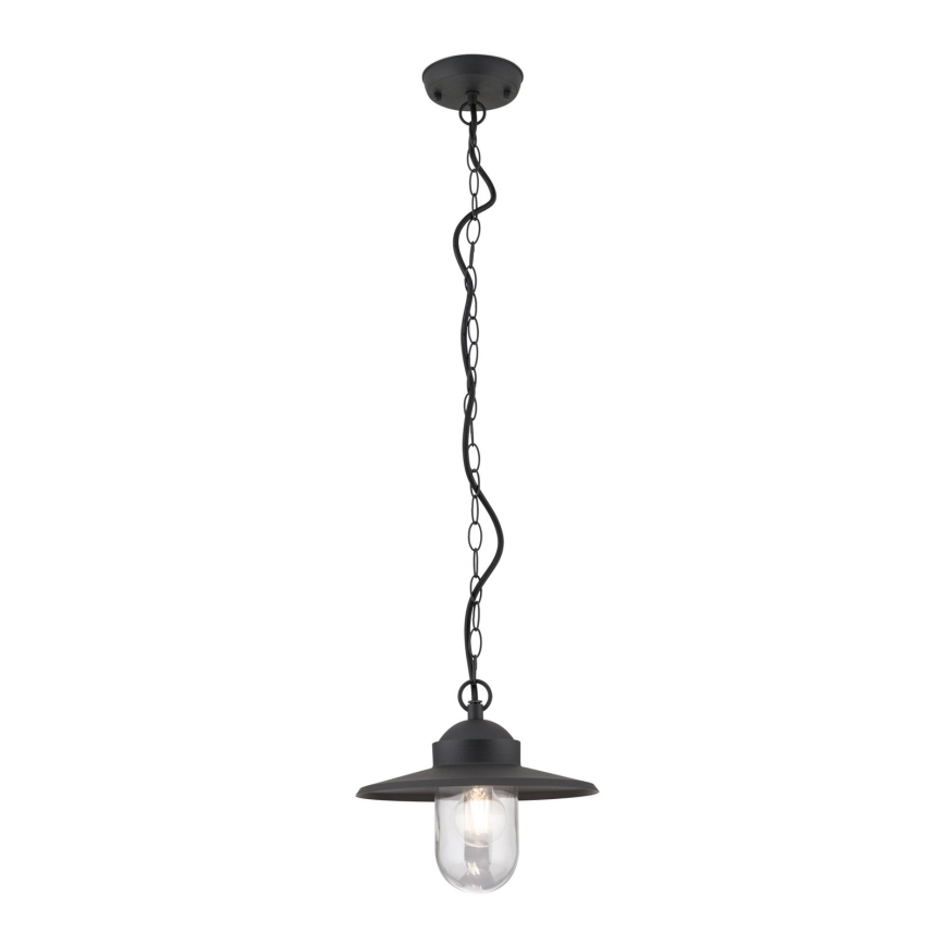 Āra piekarama lampa EDWARD 1xE27/60W/230V IP44 melna