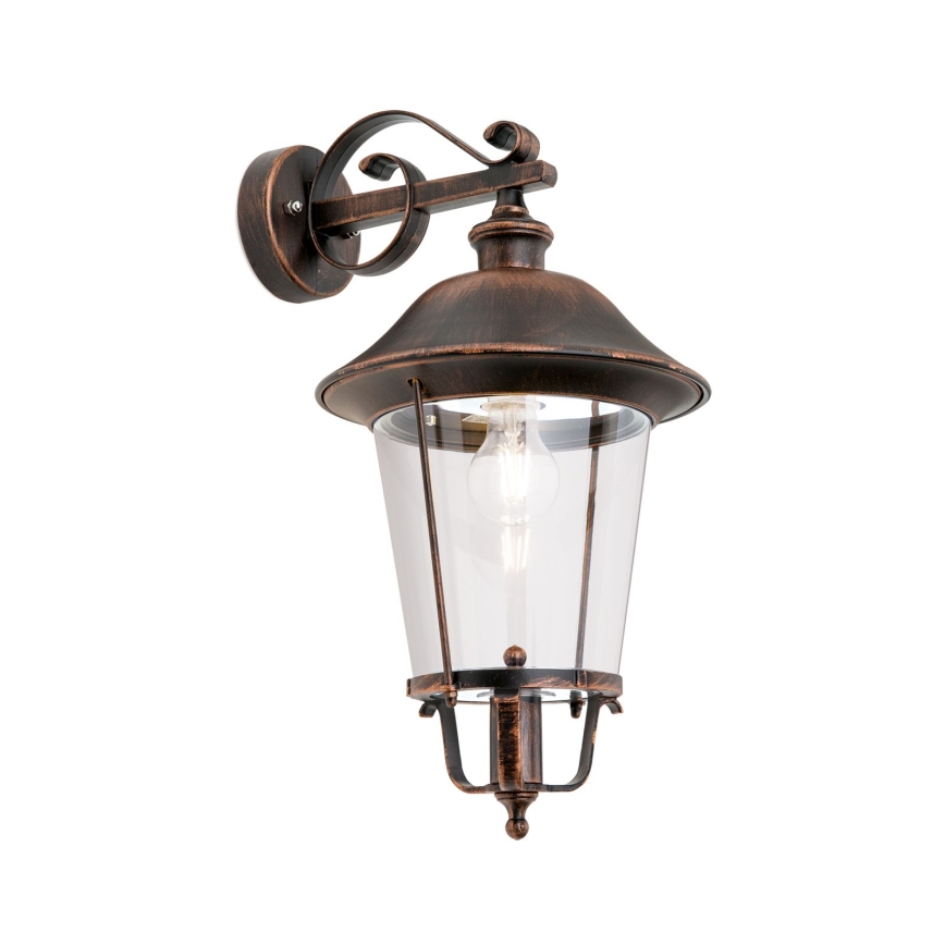 Āra sienas lampa KENZO 1xE27/100W/230V IP44 bronza/patina