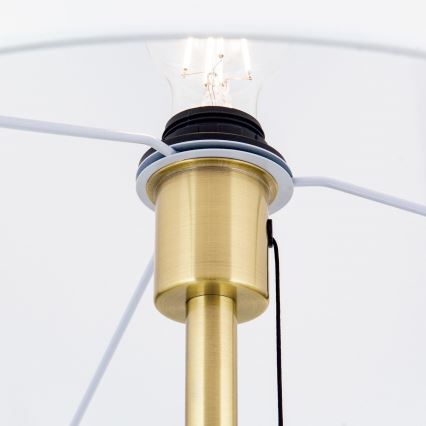 Grīdas stāvlampa LUDWIG 1xE27/40W/230V balta/zelta
