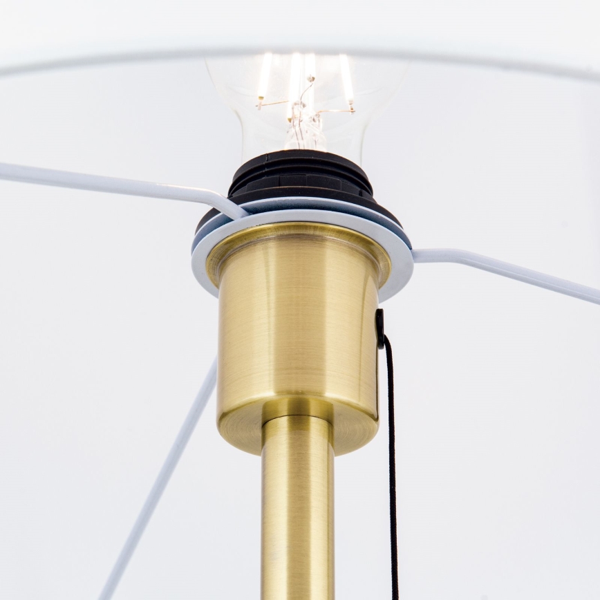 Grīdas stāvlampa LUDWIG 1xE27/40W/230V balta/zelta