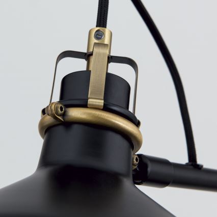Grīdas stāvlampa SCHILLER 1xE27/40W/230V melna/bronza