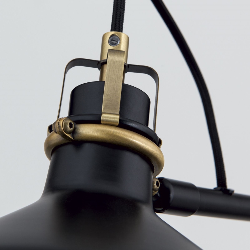 Grīdas stāvlampa SCHILLER 1xE27/40W/230V melna/bronza