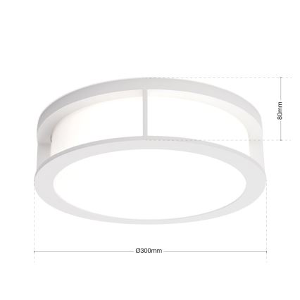 Āra gaismeklis HENRY 2xE27/15W/230V Ø 30 cm IP44 balts