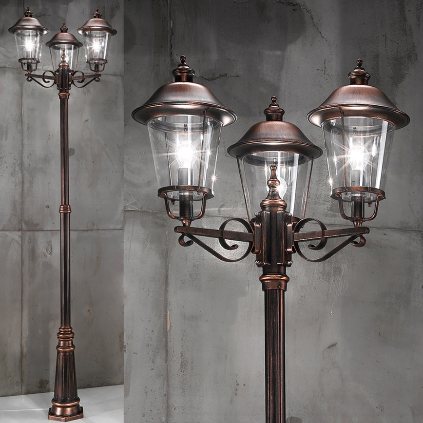 Āra lampa KENZO 3xE27/100W/230V IP44 bronza/patina